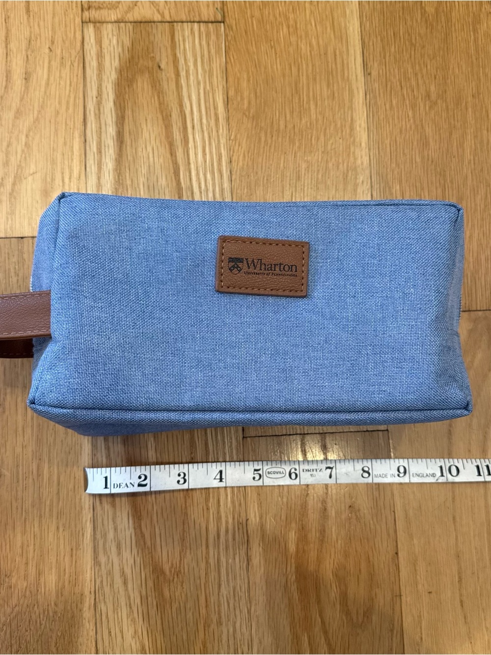 NWOT Wharton School of Business Light Blue Canvas Toiletry Bag for Men